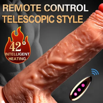Telescopic Thrusting Heating Dildo Vibrator G-spot Massage Swing Huge Realistic Penis Vibrator Sex Toys for Women Sex Products 1