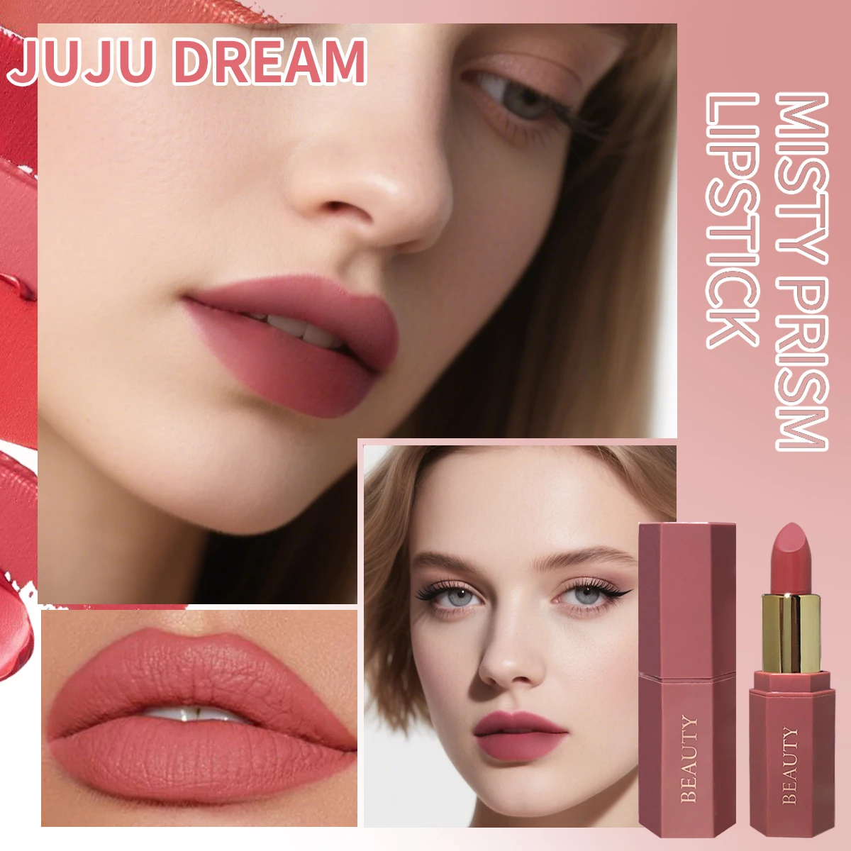 6 Pcs Matte Velvet Lipstick Set Waterproof Nude Long Lasting Finish_voghion.com