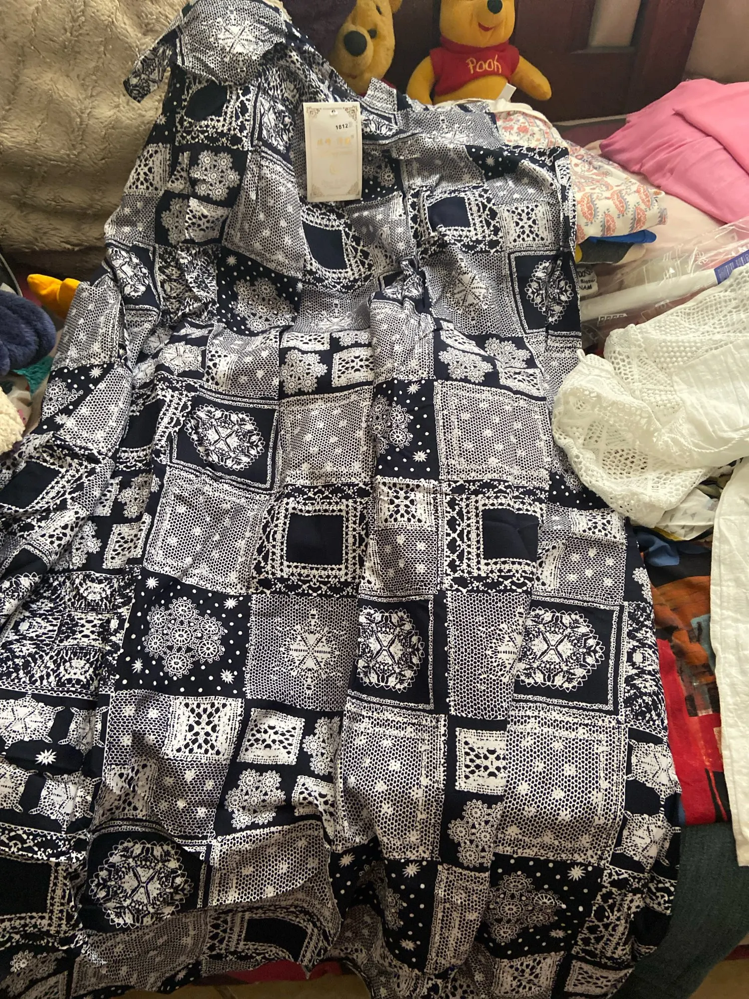 Casual Summer Print Loose Fit O-Neck Dress photo review