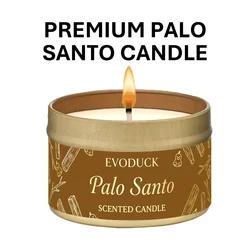 Sage Smudge Scented Candle - Premium Energy Cleansing & Elevation for Meditation & Winter Gifts (3oz - Palo Santo)