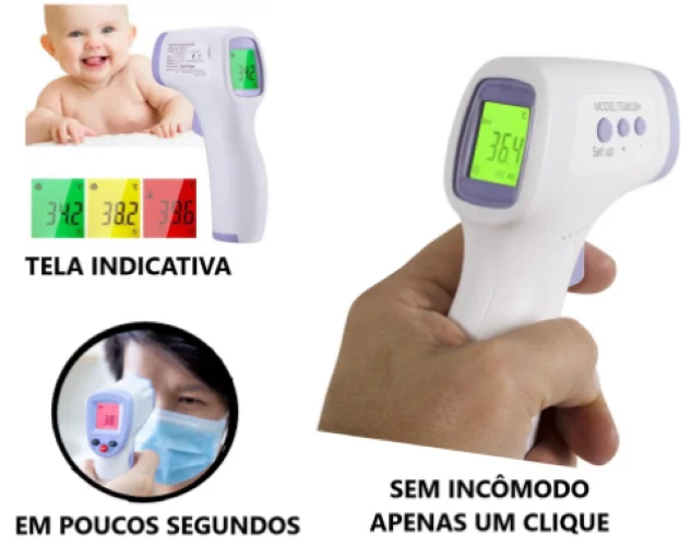 Termometro Digital Laser Infravermelho com Visor LCD Uso Culinário Medicinal Cuidados Pessoais Corpo Xiande Gp-300 - DO BRASIL — view 5