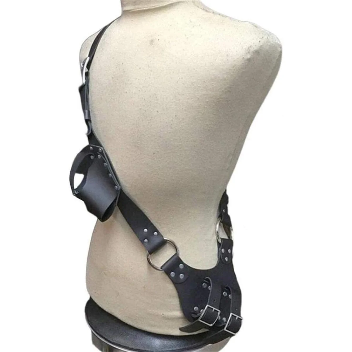 

Medieval Sword Belt Waist Sheath Scabbard Holder PU Viking Knight Battle Costume Rapier Ring Sholder Strap Larp Cosplay Props