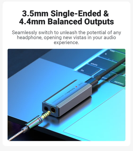 Amplificatore Cuffie Fosi Audio DS2 - DAC USB-C, Doppia Uscita 3.5mm E 4.4mm - Foto 3