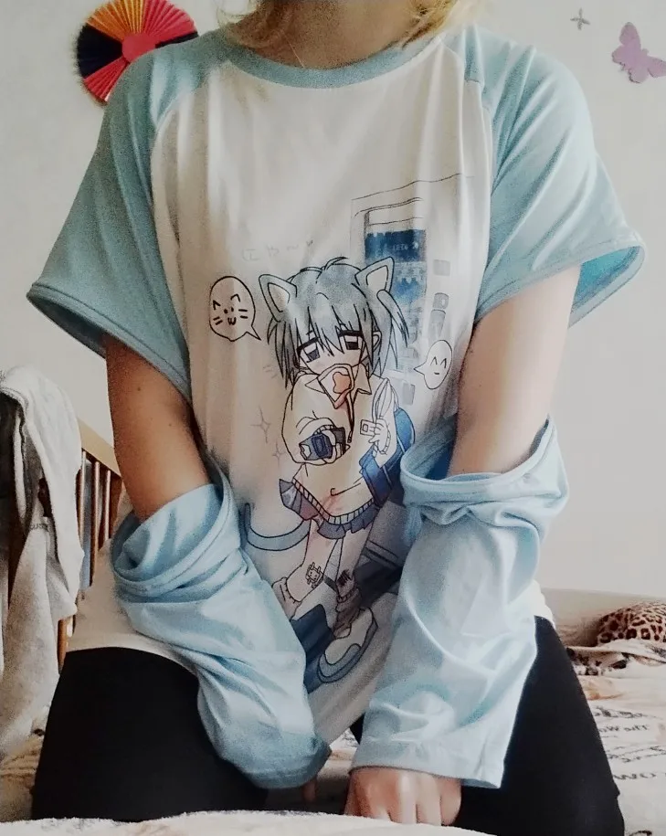 Harajuku Detachable Sleeve T-Shirt - Cutecore photo review