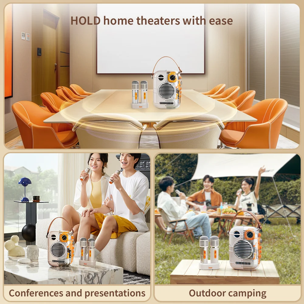 Spark-Pro Bluetooth Portable Speaker Karaoke Speaker Powerful Sound Microphone O