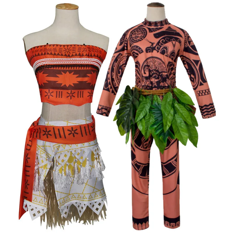 Mens Moana Maui Costume Princess Tattoo Book Week Halloween