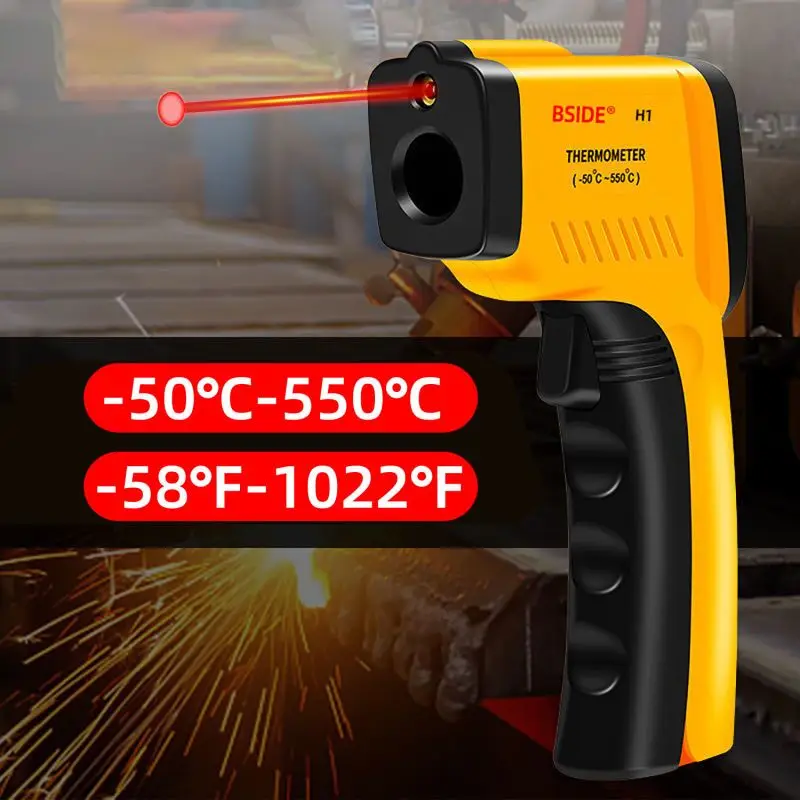 BSIDE H1 Digital Infrared Thermometer Non-Contact Digital Laser Thermometer  Gun For Meat Buffalo Milk BBQ Cooking Thermometer - AliExpress