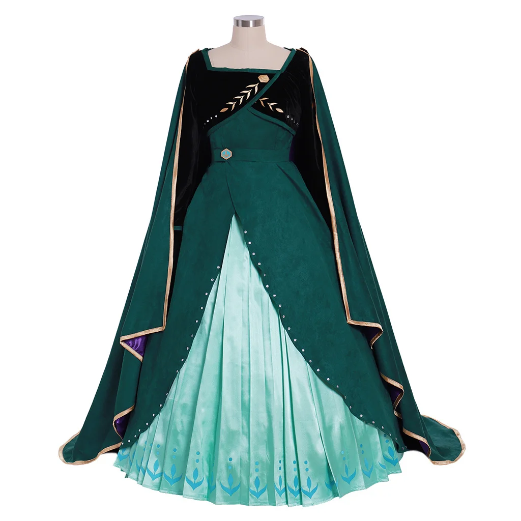 Princess Anna Green Dress Costume Ball Gown Coronation Anna Frozen Green  Dress Coronation Dress