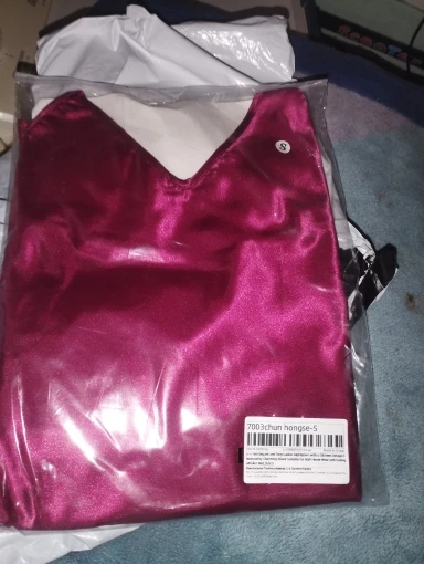 Luxurious V-Neck Slit Hem Nightgown - Summer Sleepwear Dress photo review