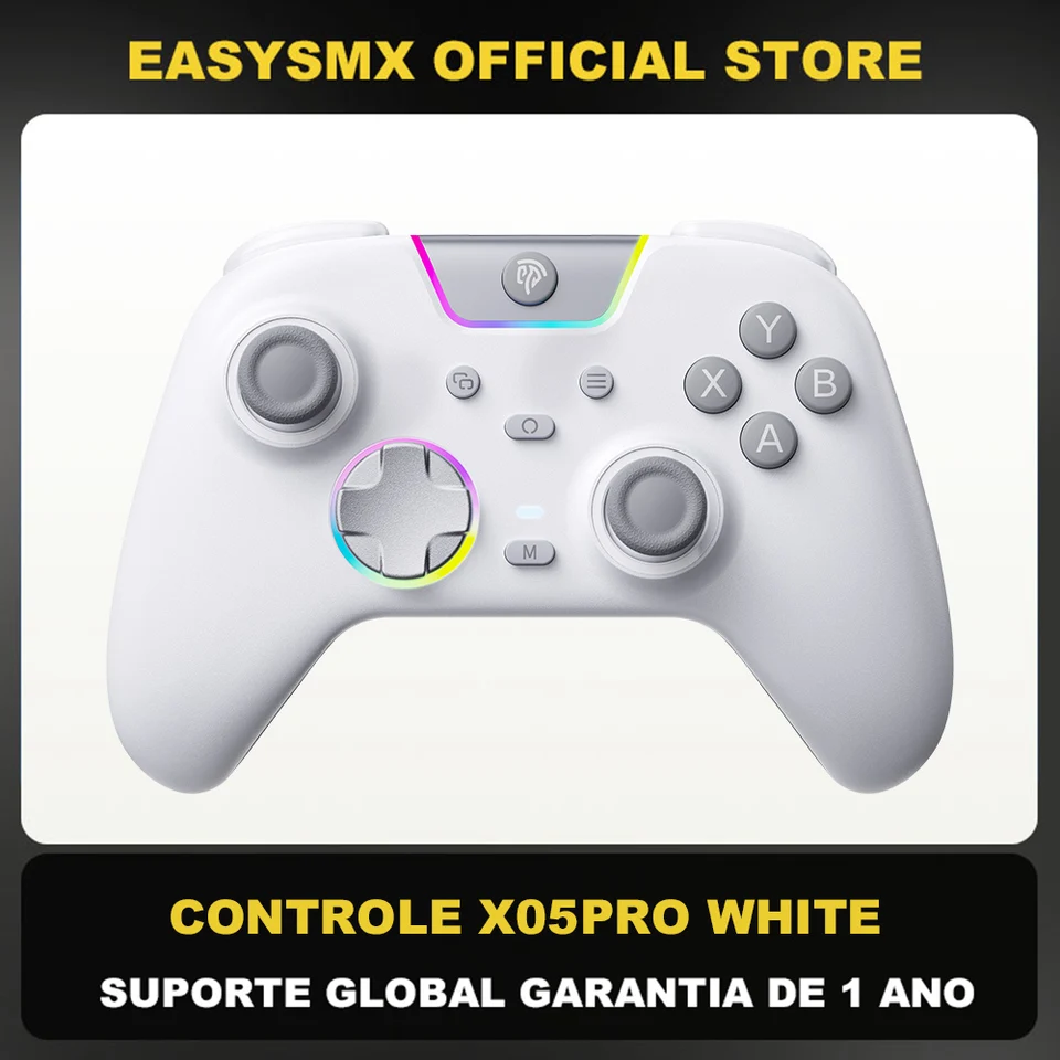 EasySMX X05 Pro Gamepad RGB Game Controller Compatible With PC/Switch/Phone/TV/Steam, Hall Effect, Dual Rumble Motors,_voghion.com
