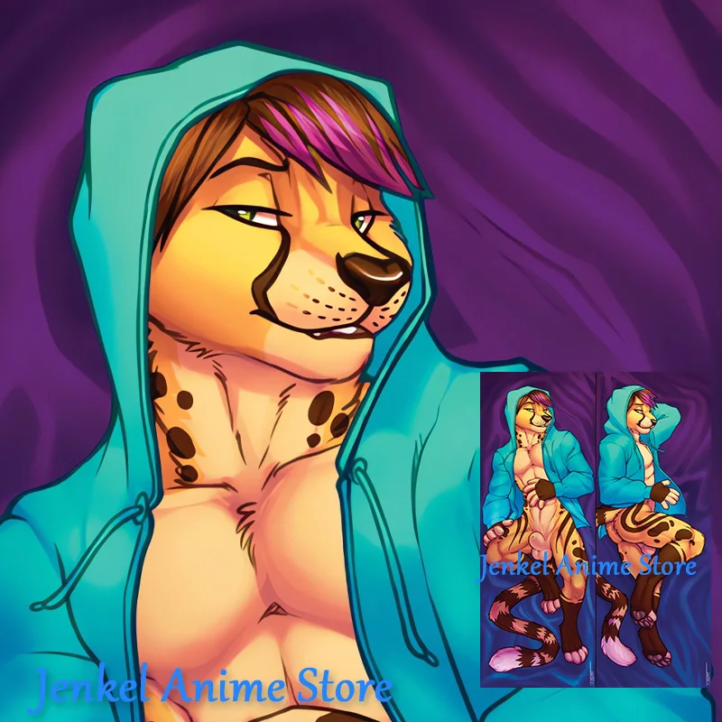 

Dakimakura kit (flitchee) Flit Didge king cheetah Anime Pillowcase Life Size Double Sided Print Body Pillow Cover