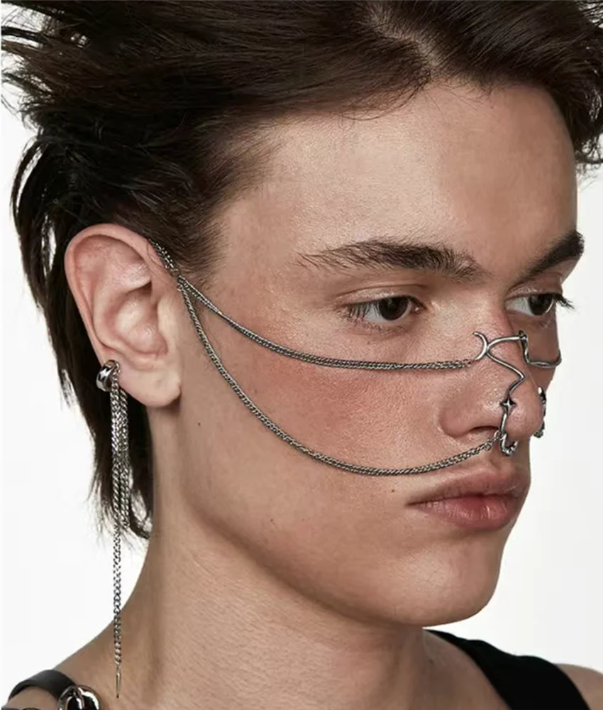 Europe And The United States New Future Technology Star Three-Dimensional Nose Jewelry Fashion Men Women Face Set Jewelry
