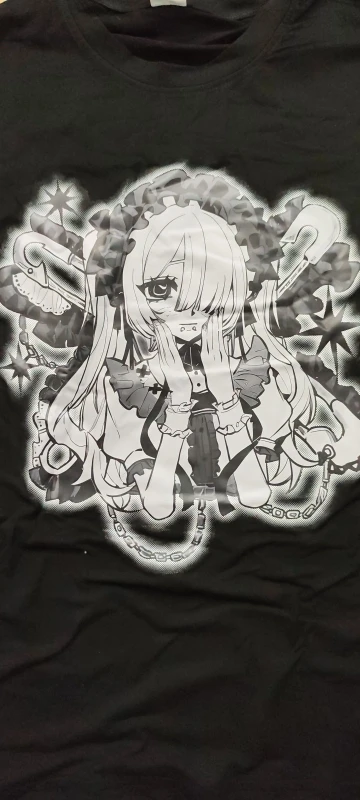 Loose Black T-Shirt - Animecore Aesthetic photo review