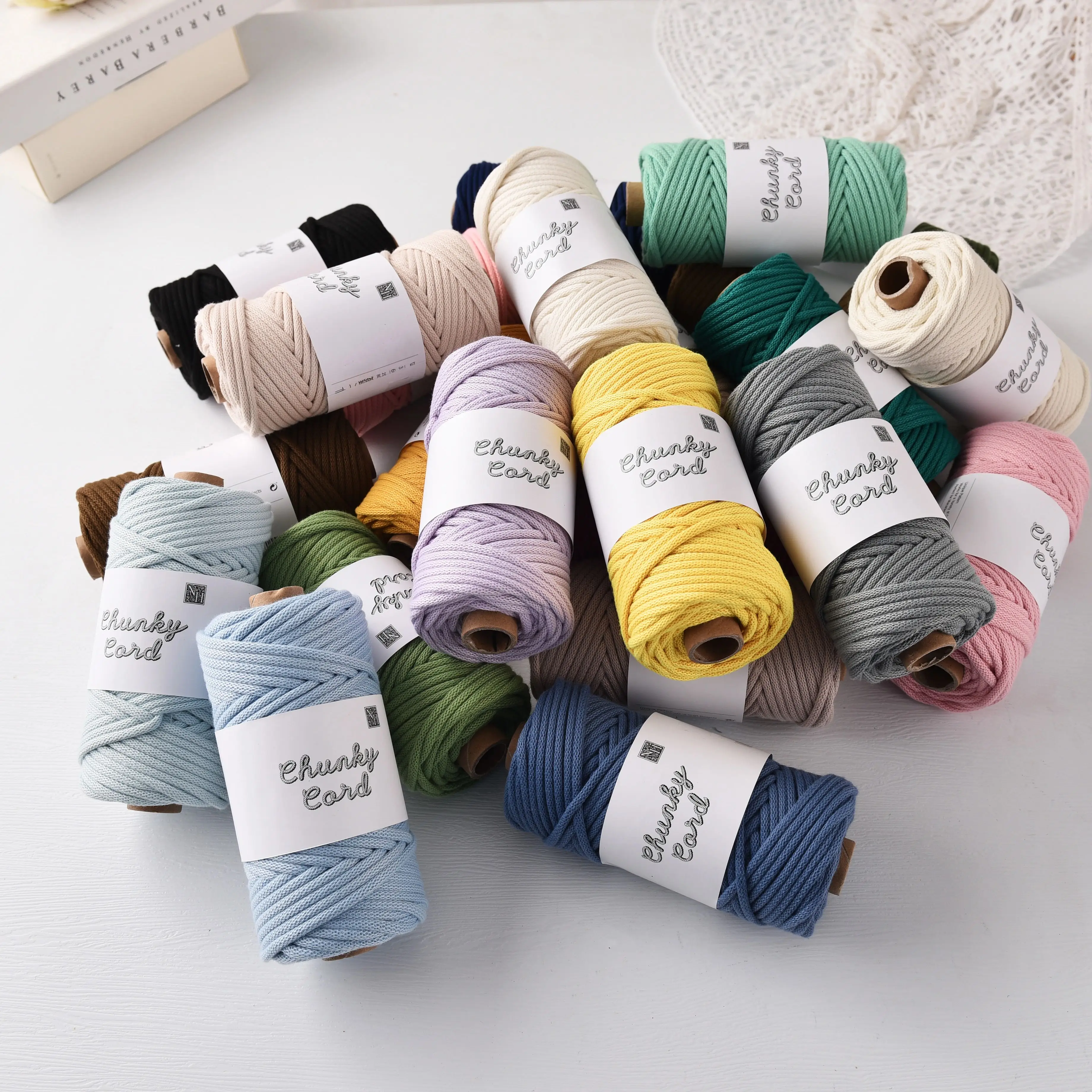 4mm Chunky braided rope Polyester Knitting cord Crochet rope. Macrame cord 5