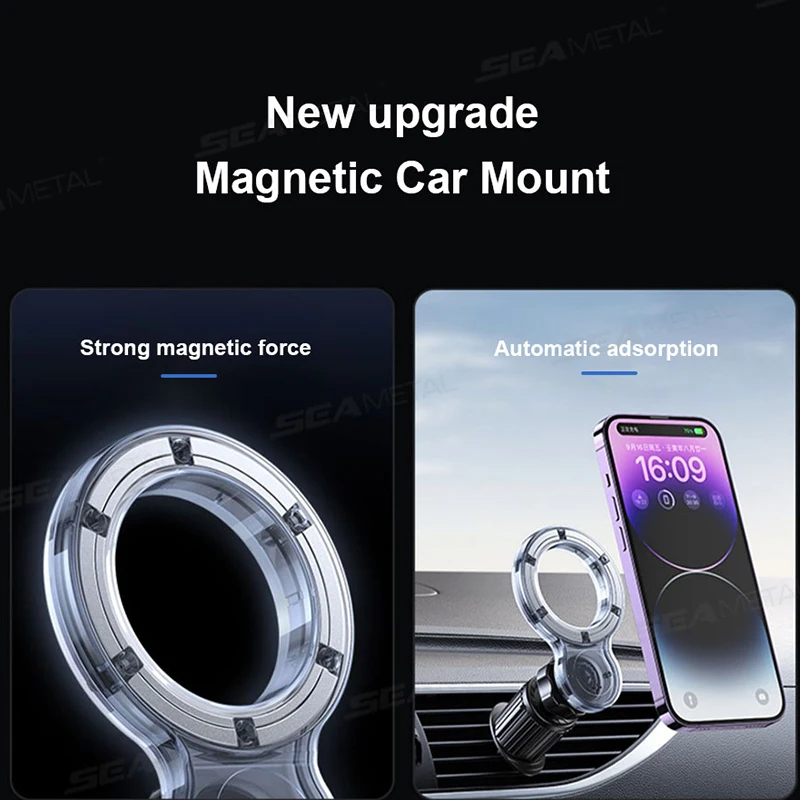 Magnetic Car Phone Holder Strong Magnet Air Vent Mount