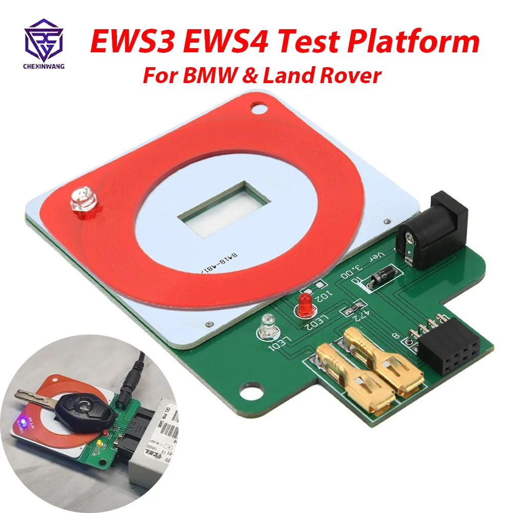 EWS3 EWS4 Test Platform Rechargeable for BMW & Land Rover EWS Programmer for PCF7935 EML with Car Key ECU Test Immobiliser Coil