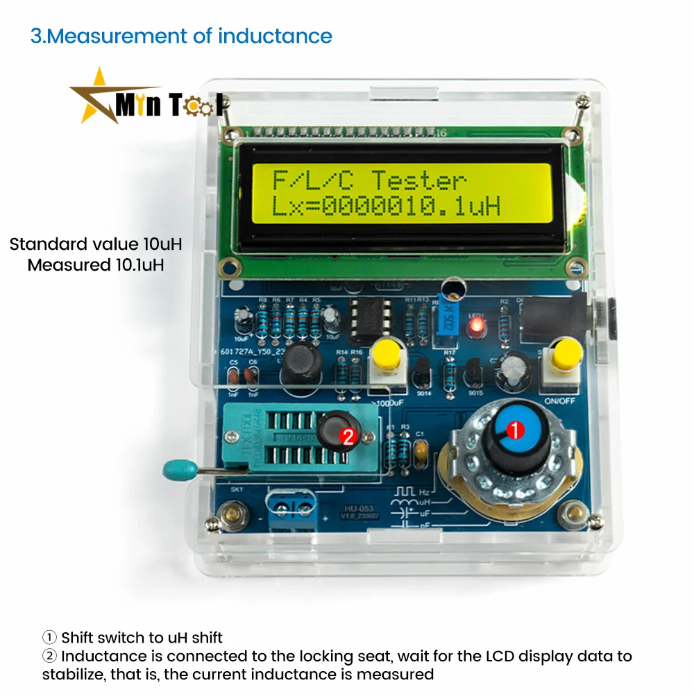 Transistor Tester Kit DIY Welding Circuit Board for Electronic Measurement of Resistance-capacitance Triode Tester Tool 6