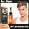 2 in 1 Hair Wax Gel With Wide Tooth Comb Men Long-lasting Fluffy Hair Styling Oil Hair Styling Cream Liquid Fluffy Comb 100ml 1