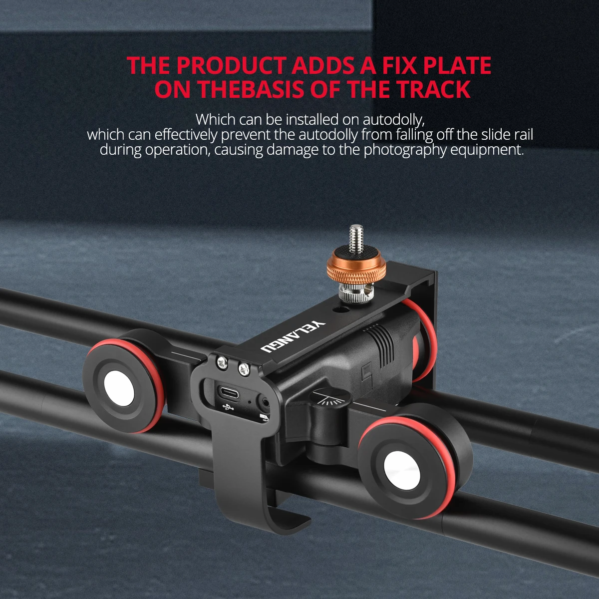 Description Picture 5 of itemYELANGU L5i Car Rail Systems Camera Slider Dolly Time Lapse Electric Motorized Dolly Car For Camera Phone Camcorder DSLR