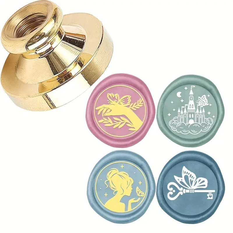 

Wax Seal Stamp Princess and Castle Series For Wedding /Friend Party Invitations Cards Envelopes Decoration Head with Handle