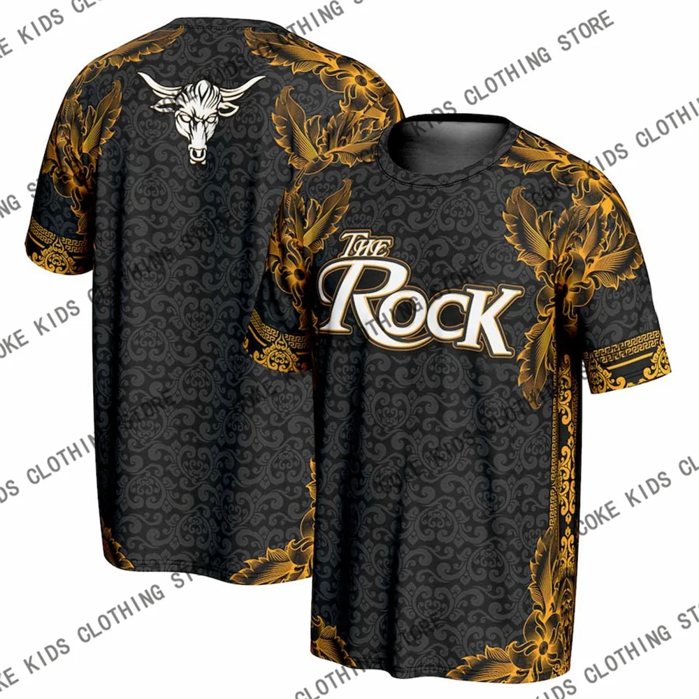 The Rock Prosphere Golden Paisley T Shirt For Adults Kids Summer Outdoor Sweatshirts 3d Printing Tops Clothing
