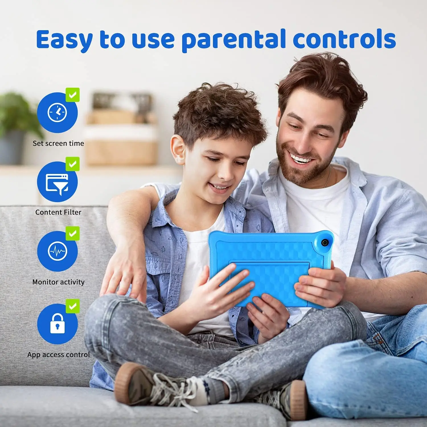 TK801 Kids Tablet 8 Inch 2GB RAM 32GB ROM with Expandable 128GB Slot Eye Protection Child-Friendly Software And Games Preloaded 5