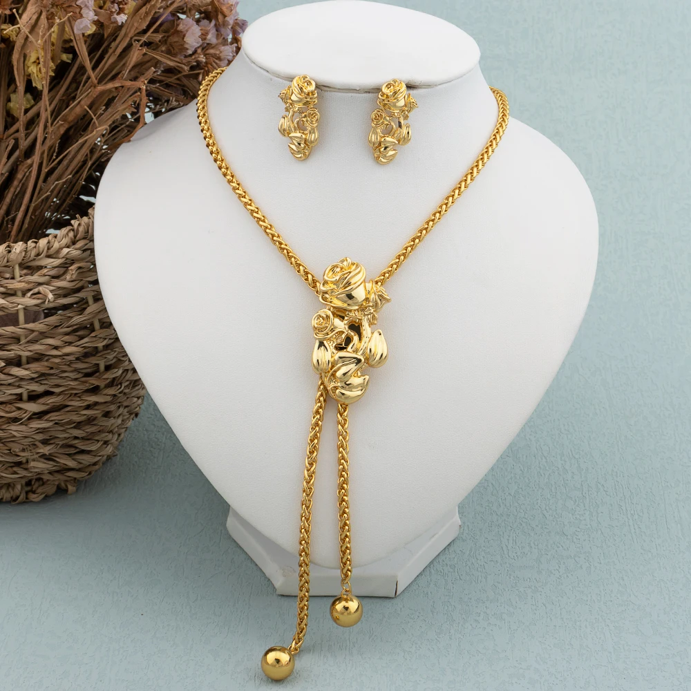 Joban Fashion Women Golden White Multi Pendant Set With Earrings main image 0