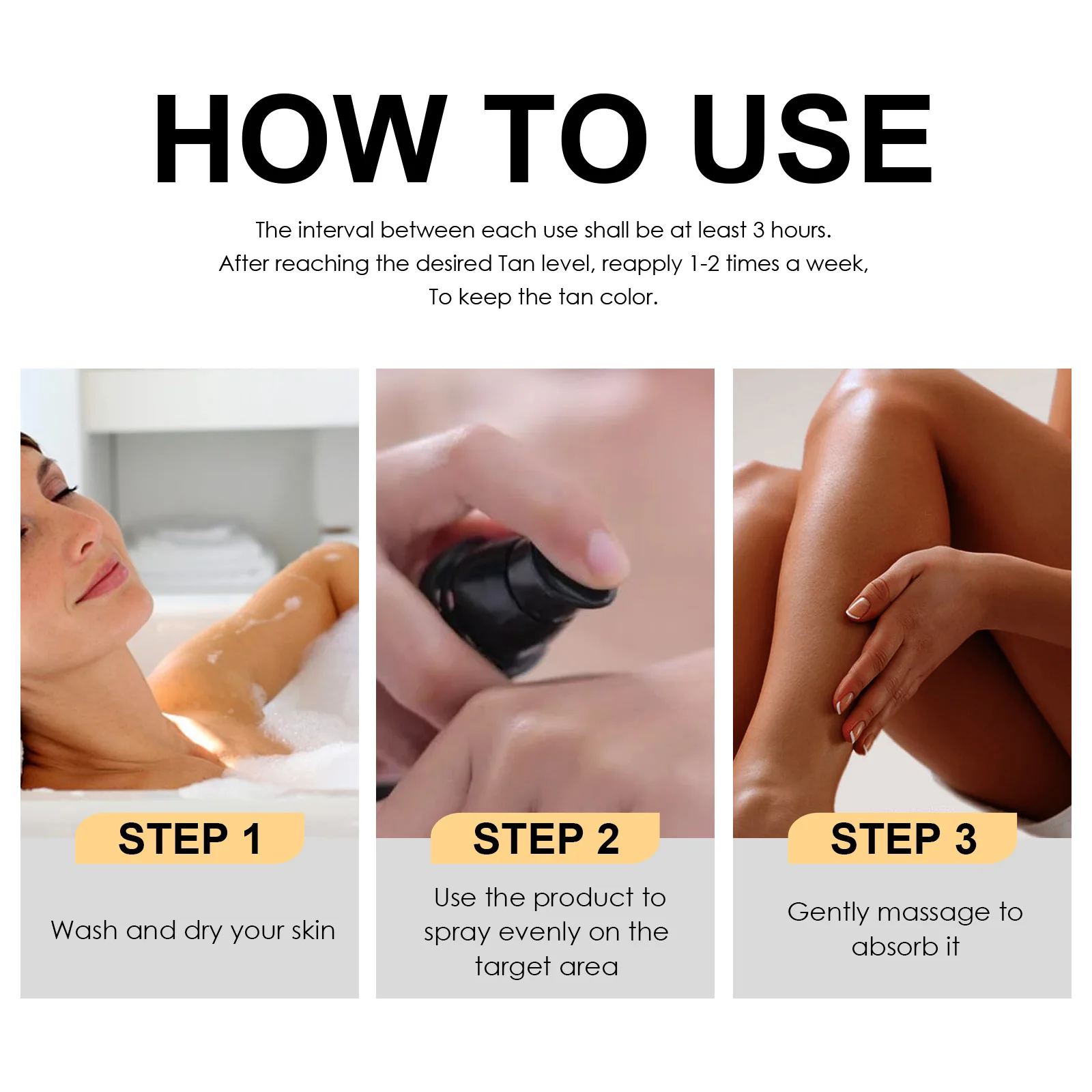 Self Tanning Spray Accelerator Bronze Sunless Natural Bronzing Solarium Tanning Long Lasting Nourish Fake Tan Self Tanner Spray