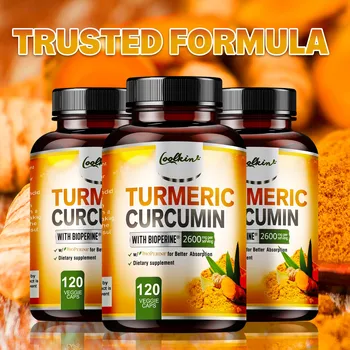 2226-4c38a5.jpg Turmeric Curcumin - 95% Curcumin & Bioperine - Highly Absorbable Turmeric Supplement, Joint & Digestion Health - 120 Capsules
