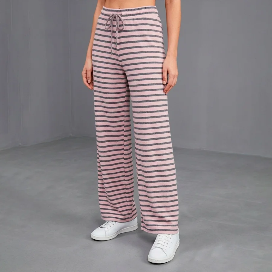 Pants Wide Leg a Rayas con Cintura Elástica – El "Must-Have" del Streetwear