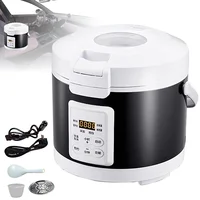 Cuisinière à riz compacte 3L 12V-24V+220V tri-tension, légère, portable, électrique, pour le camping, les voyages en camping-car 1