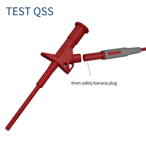 QSS 2PCS Flexible Test Hook Clip Professional IC Test Hook Clip Grabbers Probe Jumper High Voltage for Automobile Repair - Image 5