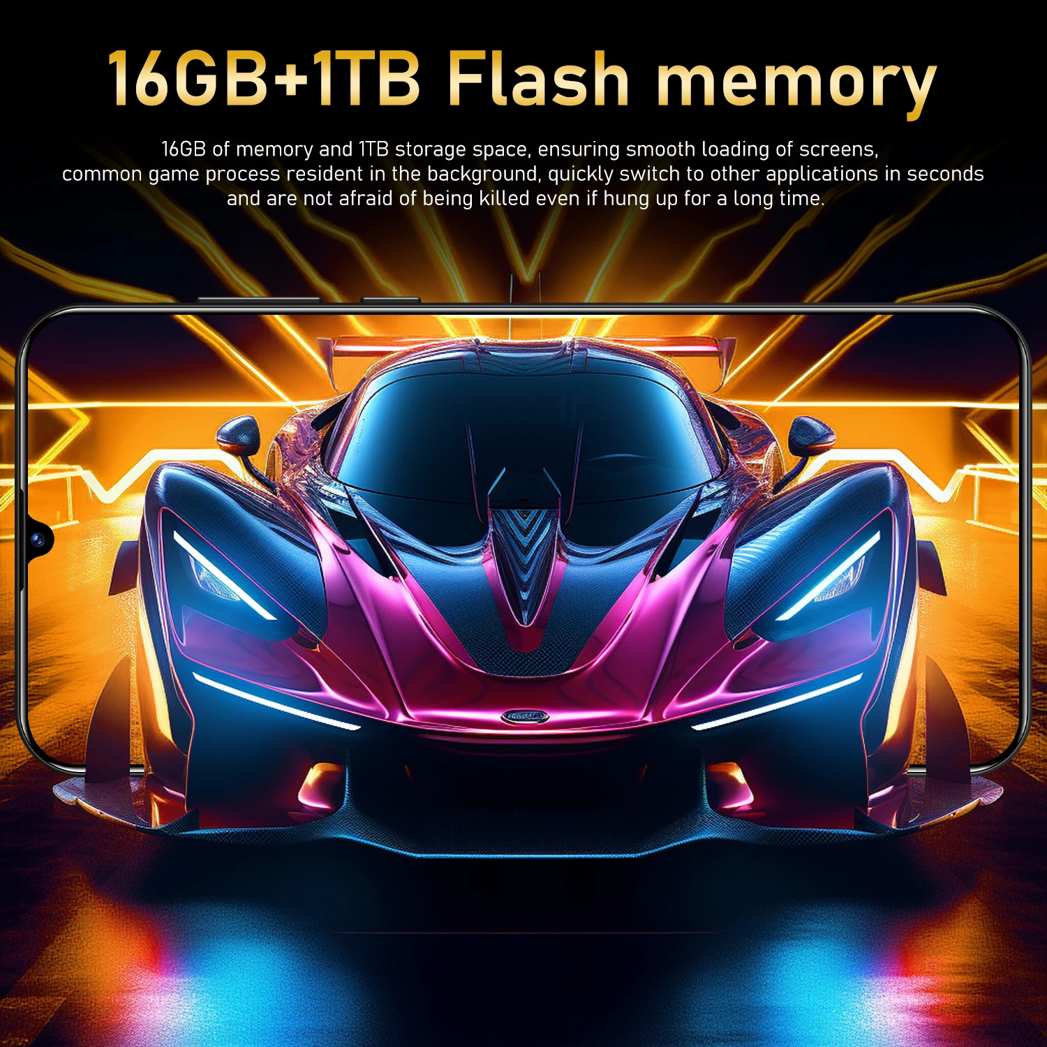 휴대폰 X5 프로 7.3 HD 스크린 스마트폰, 16G + 1T, 5G 듀얼 심 셀룰러, 안드로이드 언락, 108MP, 6800mAh 휴대폰