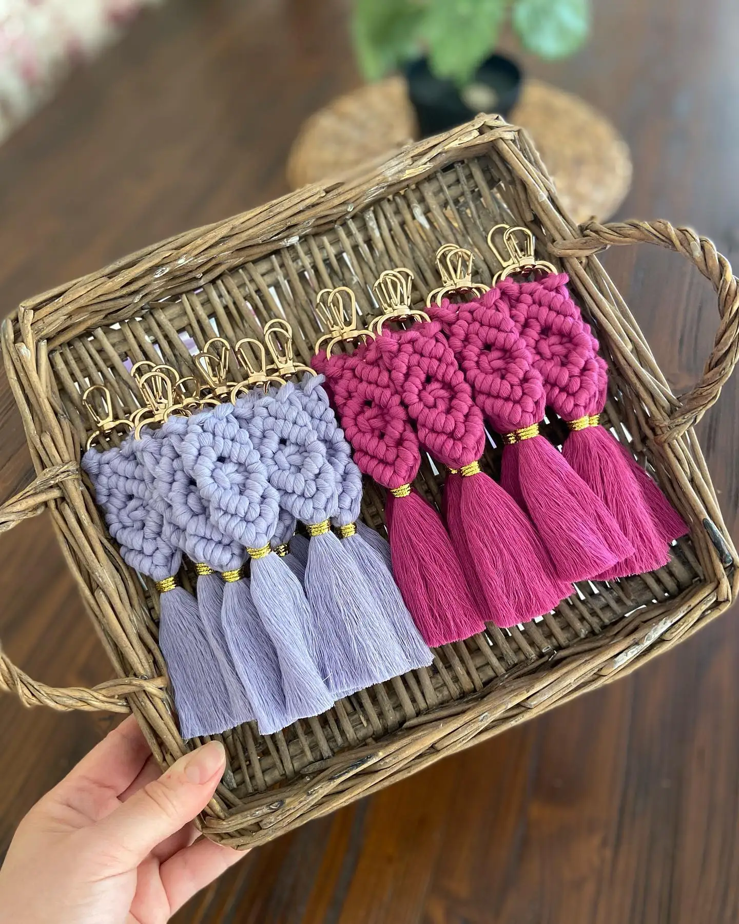 

Gift macrame keychains 100 pcs