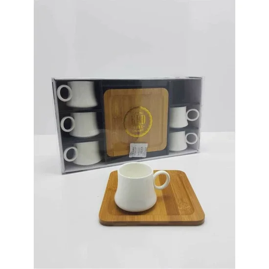 

Домашний набор бамбуковых сервировочных стаканов (с квадратным основанием), 6 бамбуковых предметов и 6 чашек