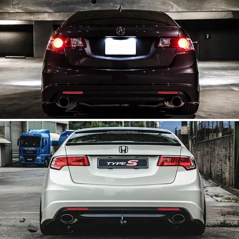 LED Rear Bumper Reflector Light for Honda Accord 8 MK8 Saloon 2008-2015 EU Versi