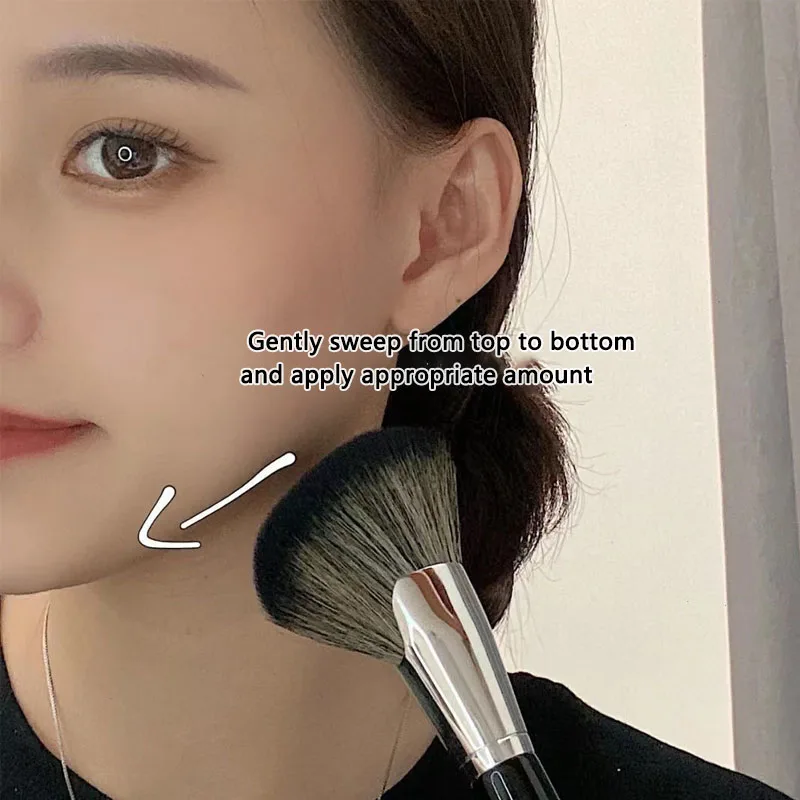고밀도 블러쉬&컨투어 브러쉬 각진 메이크업 브러쉬 쉐이딩 브러쉬는 얼굴 윤곽..
