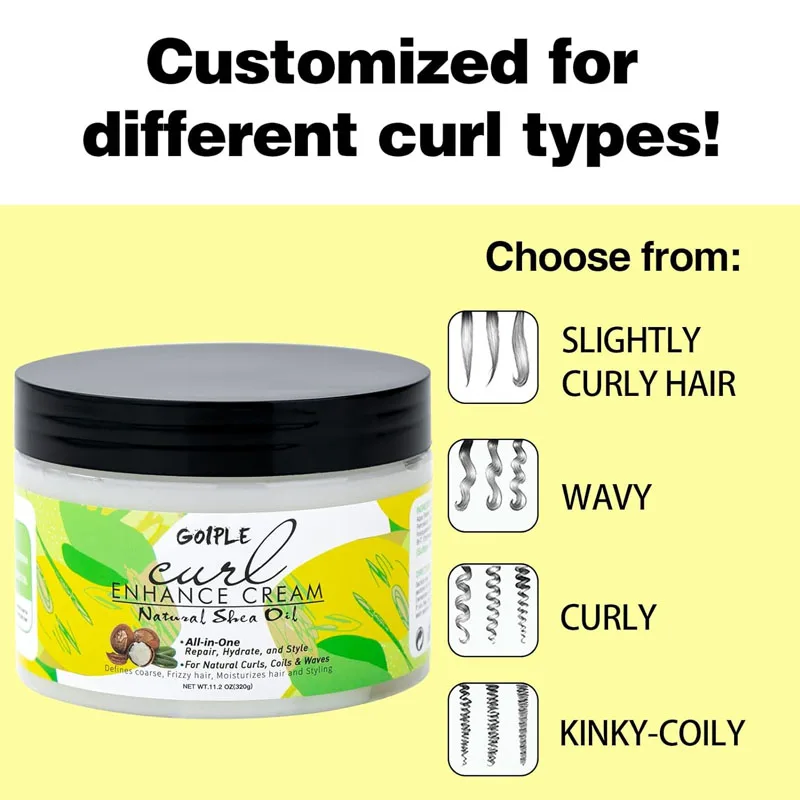 GOIPLE 320g Curl Elasticity Enhancing Cream Curl Lasting Moisturizing Nourishing Essence Gel Wave Curls Smooth Defining Products