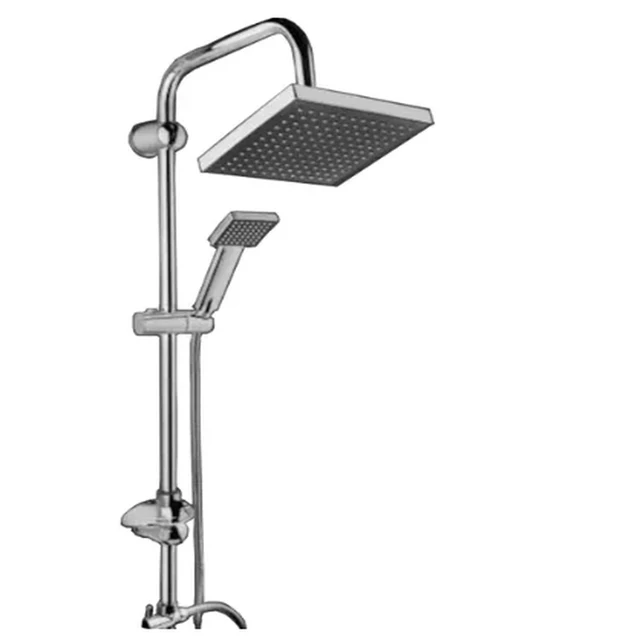 Chrome Shower Stall Faucet Set Rainfall Rain Mixer Towel Swivel Spout