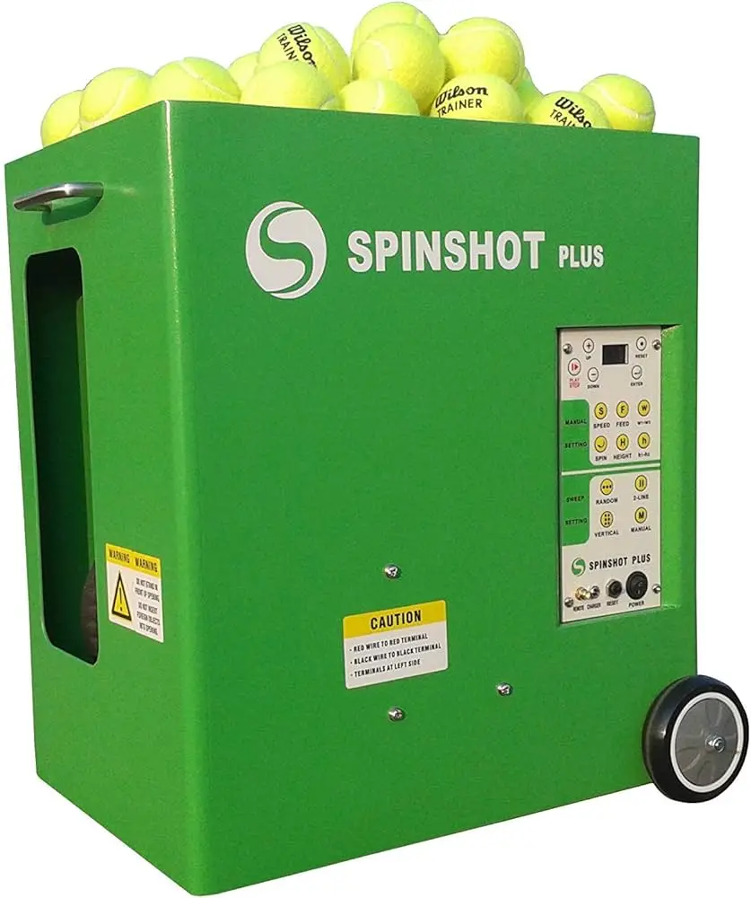 

(NEW) SUMMER SALES DISCOUNT ON Sales Price Spinshot Player Plus II 2 Two Tennis Ball Machine with Phone Remote Supported 1500