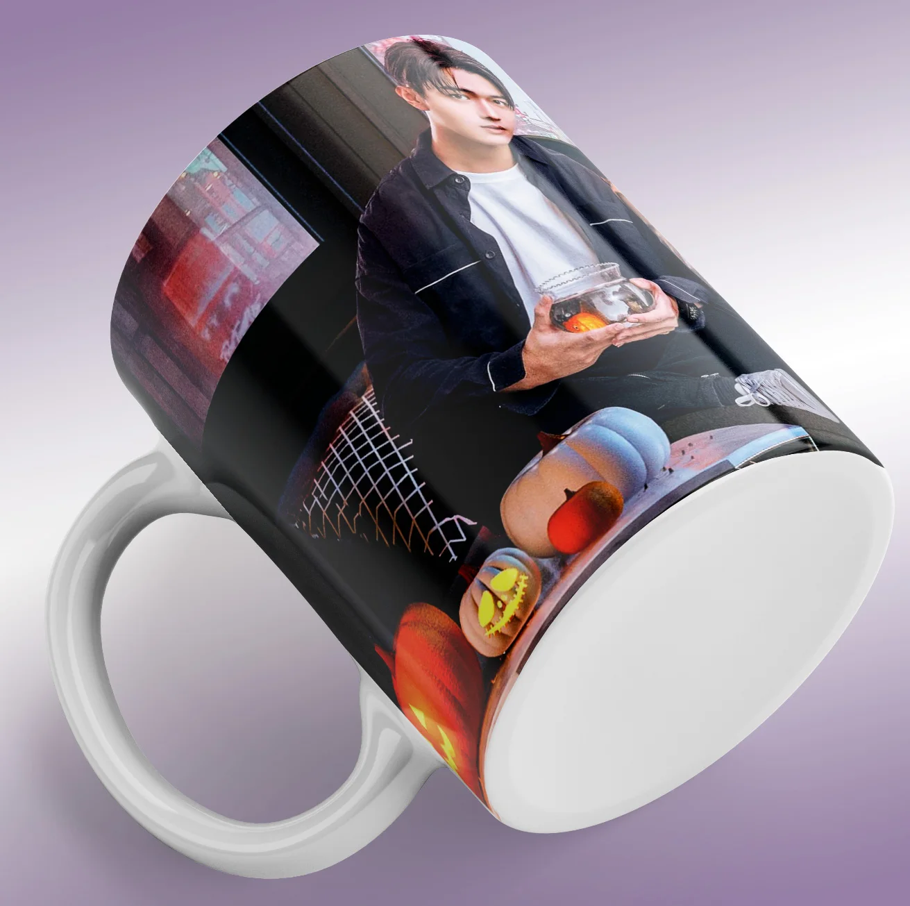 Caneca cair no amor com seu sorriso tong yao/caindo em seu sorriso/presente/impressão/1616165527  330 ml