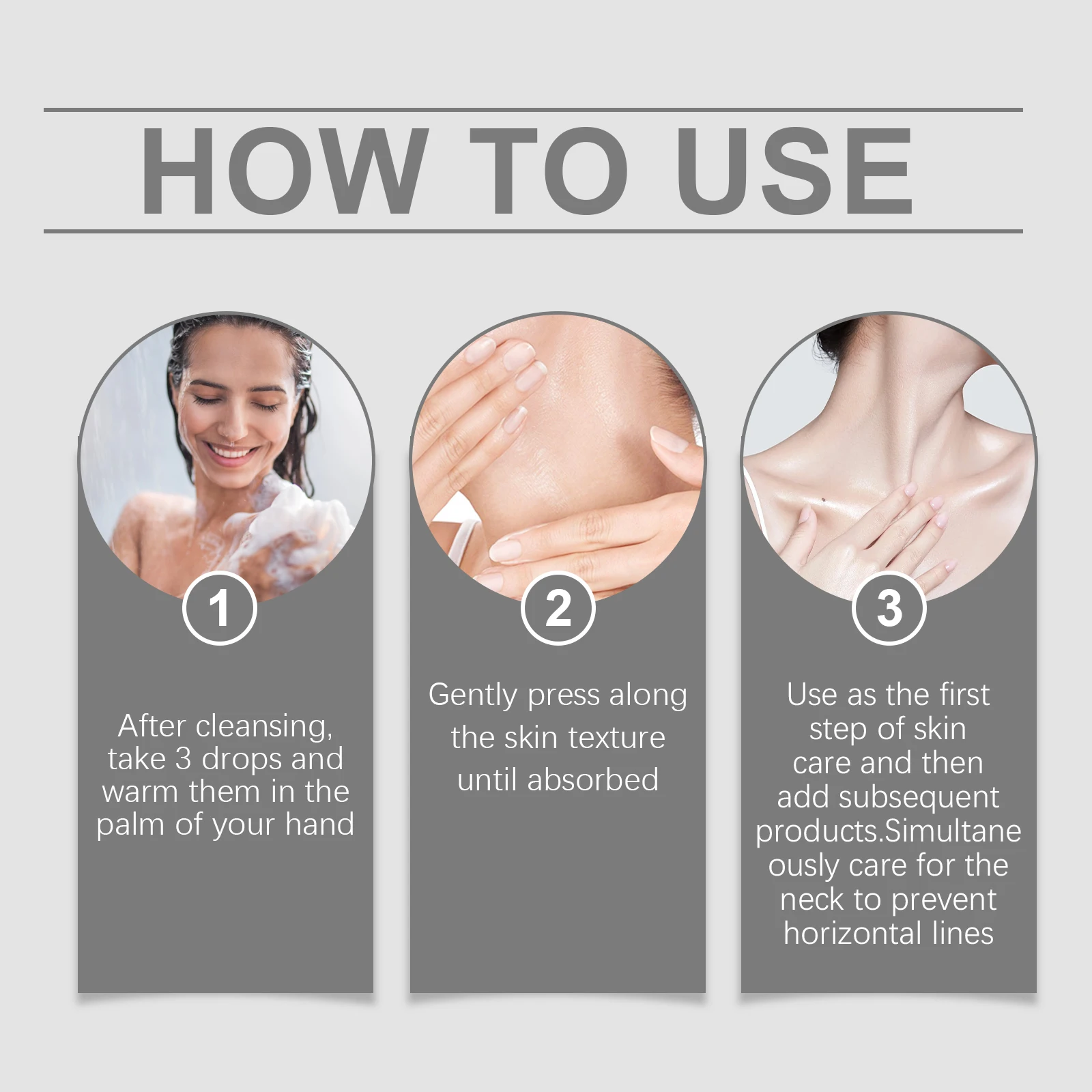 Hoygi Face Neck Care Serum Moisturizing Enhance Skin Elasticity Nourishing Fade Fine Lines Reduce Dryness Face Care Serum