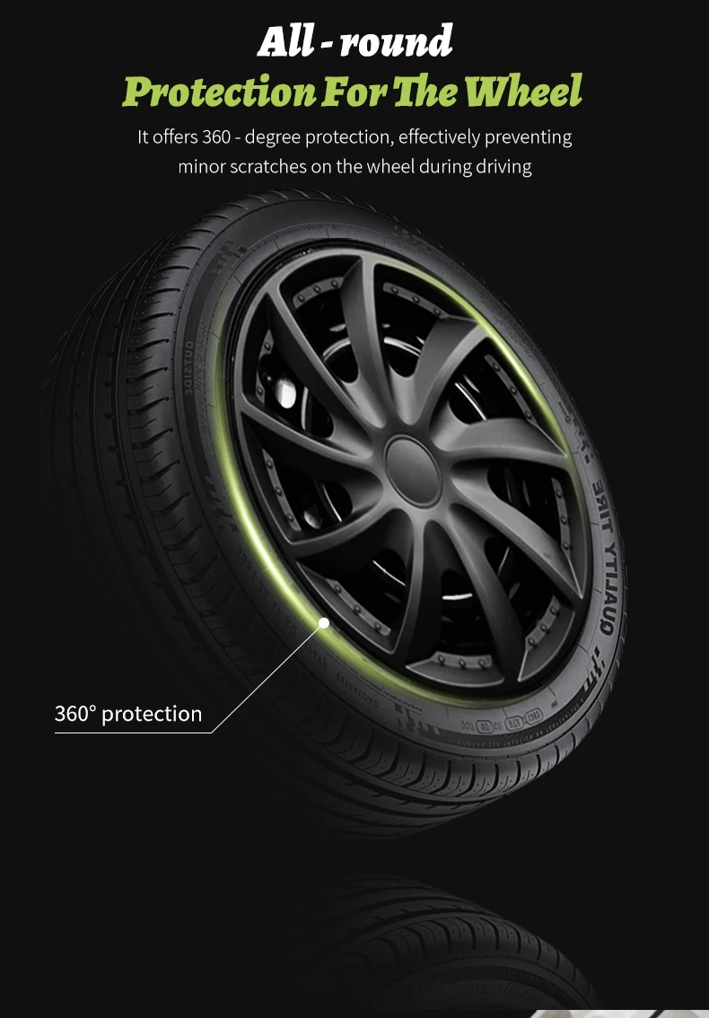 16 Zoll Storm-Style Radkappen-Set für Eisenfelgen, 4-teiliges Stahlradabdeckungs-Set, Ersatz-Radkappen für R16-Reifen – Detail 7