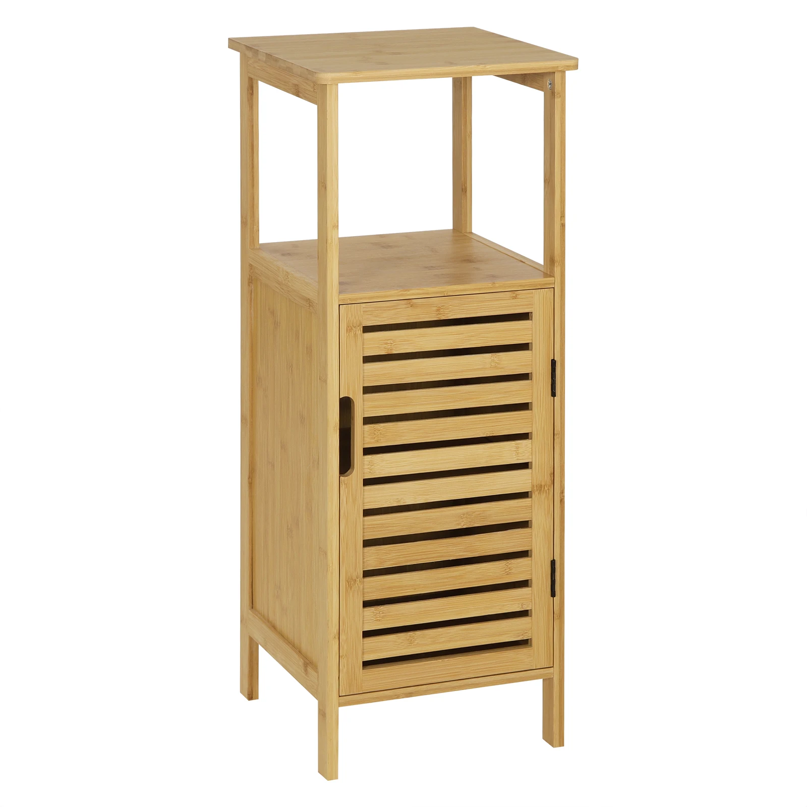 Narrow Bamboo Bathroom Small Shelf Side Corner with