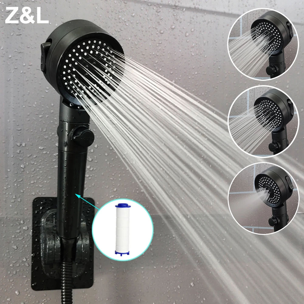 Shower Head 3 Modes Adjustable High Pressure Showerhead Water Saving