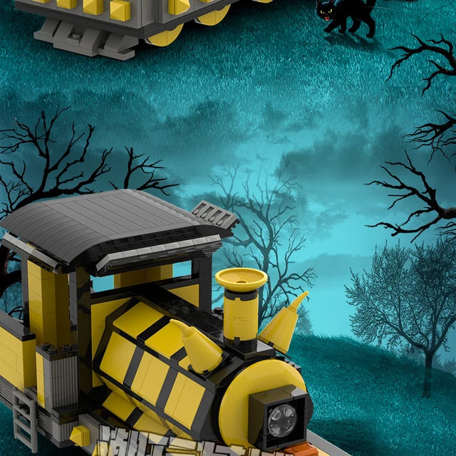 Buildmoc horrores jogo choo-choo charles blocos de construção definir  aranha trem ferroviário trilha figuras animais tijolos brinquedos presentes  de
