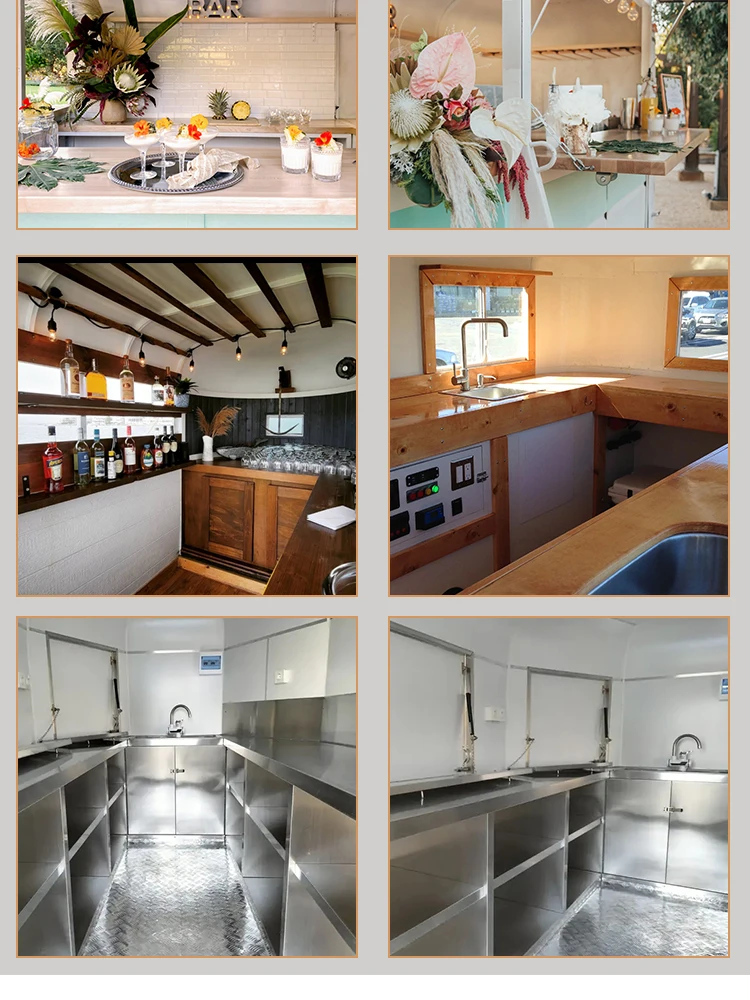 Description Picture 4 of itemUrdream Fast Food Truck Mobile Horse Trailer Cocktail Mobile Bar Camp Carriage Food Vending Consesssion Trailer for Sale