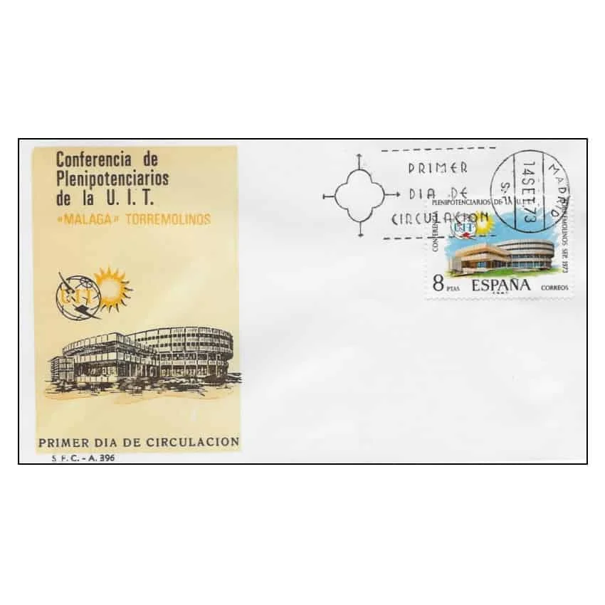 C1459/Spagna 1973. Conferenza Fdc U.I.T. Malaga (Ns) - Fdc2145