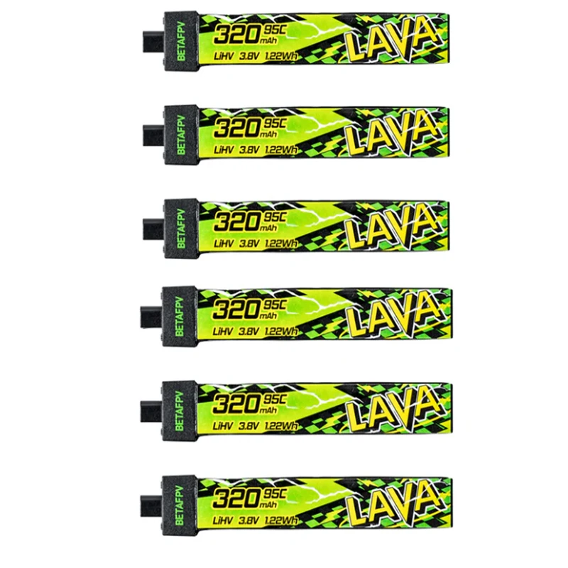 BETAFPV LAVA II 1S 320 мАч 3,8 В 95C Аккумулятор BT2.0 Разъем с зарядным устройством для Air65, Meteor65 Pro, Cetus thumbnail 5