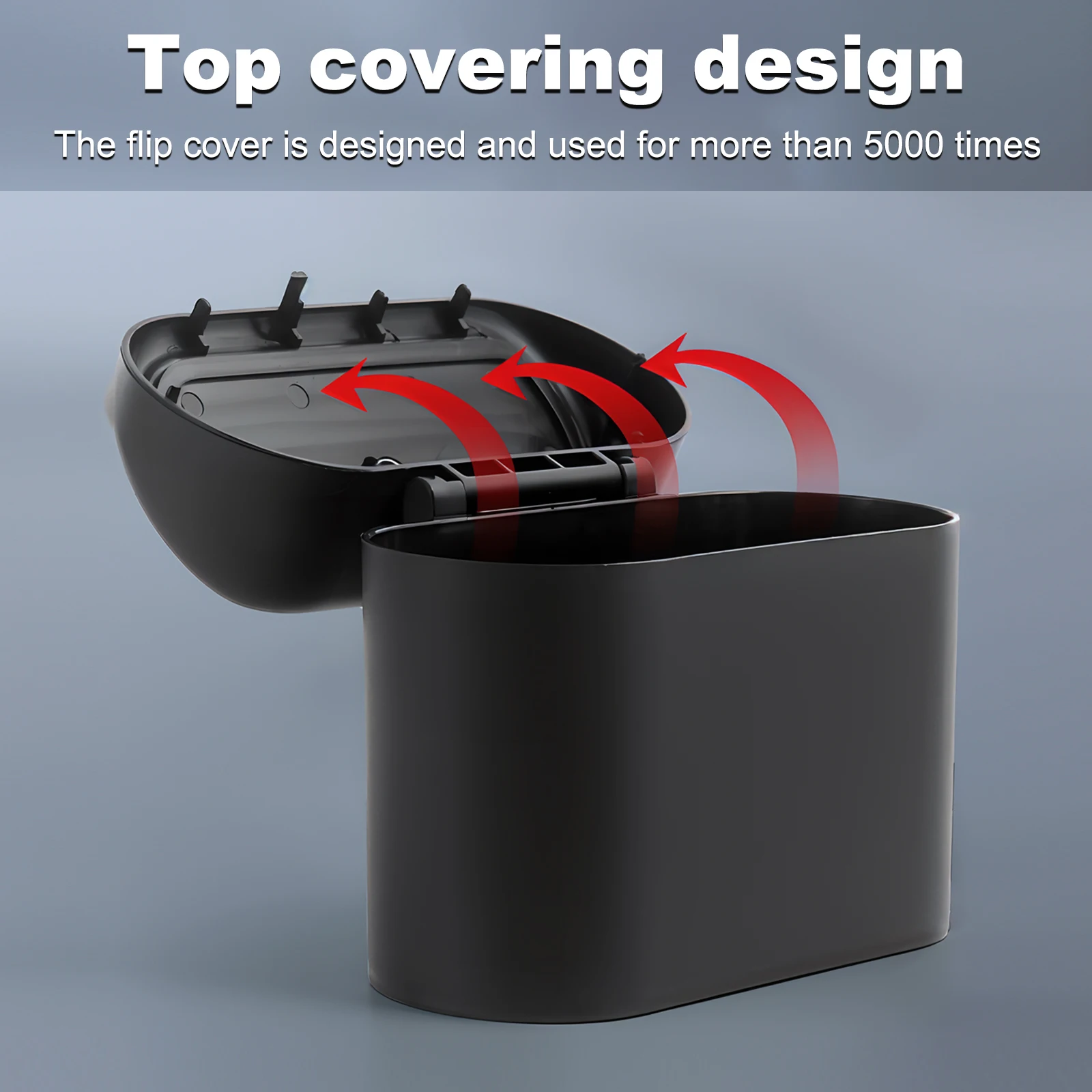 1 Packs Car Trash Can With Lid, Car Garbage Can, Trash Can For Back Seat, Portable Hanging Mini Cancar, For Auto Offic